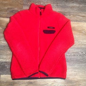 Columbia Womens Jacket Full Zip Sharpa Pink Multi Pocket Size Small